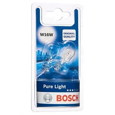 Image de Bosch W16W Pure Light lampes auto 12 V 16 W W2,1x9,5d 2 ampoules, Yellow