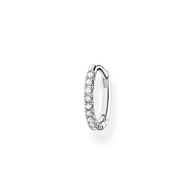 Afbeelding van Thomas Sabo CR659 416 14 Damesoorbellen met witte stenen van 925 Sterling zilver, 1,30 cm, Niet toepassing, toepassing