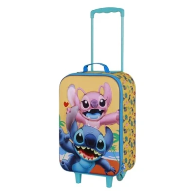 Afbeelding van Karactermania Disney Lilo en Stitch Oceaan Soft 3D Trolley Koffer Reistas Met Wielen Handbagage blauw