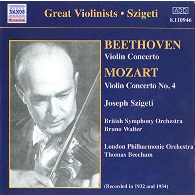 Afbeelding van Joseph Szigeti Violin Concertos (CD)
