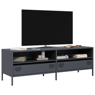 Afbeelding van vidaXL Tv meubel 135x39x43,5 cm koudgewalst staal antracietkleurig