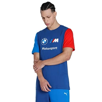 Afbeelding van Puma BMW MMS ESS LOGO Tshirt print, Heren, Maat: Medium, Blue