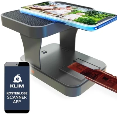 Afbeelding van KLIM K2 35 mm mobiele filmscanner + gratis app positieve en negatieve scanner, diascanner, fotoscanner, essentiële kleurenfilm ontwikkelingsset het beste