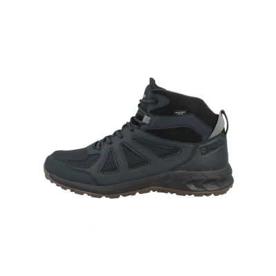 Afbeelding van Jack Wolfskin Woodland Texapore MID Outdoor Outdoorschoenen, Heren, Maat: 45.5, Night blue Textiel/ synthetisch