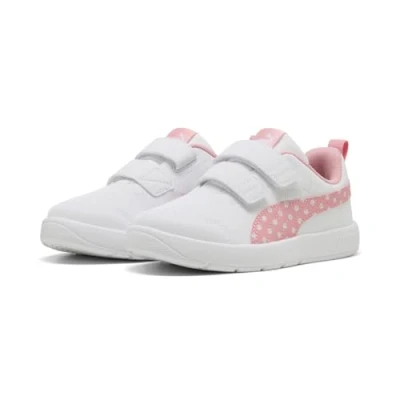 Image de Puma COURTFLEX V3 Dotty V PS Baskets Blanc/rose/argenté Taille 31 EU, White Pinkscape Silver Mist, EU
