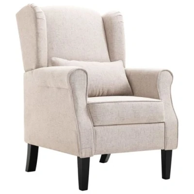 Afbeelding van vidaXL Fauteuil stof beige