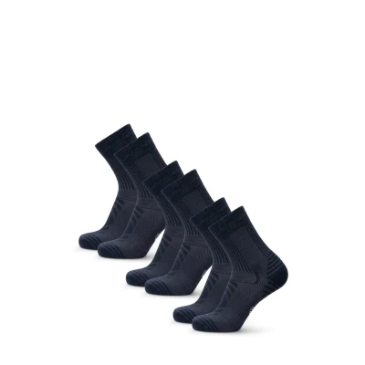 Afbeelding van DANISH ENDURANCE Lichte wandelsokken van merinowol, anti blaren, heren en dames, 5 stuks, Navy Blauw, 39 42