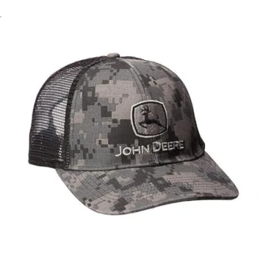 Afbeelding van John Deere Geborduurde digitale camo en mesh herenpet, zwart.