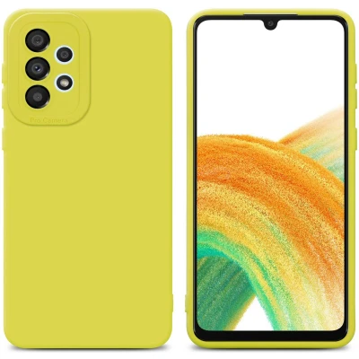 Afbeelding van Cadorabo Hoesje geschikt voor Samsung Galaxy A52 (4G / 5G) A52s in Fluid GEEL Beschermhoes gemaakt van flexibel TPU silicone Cover Case