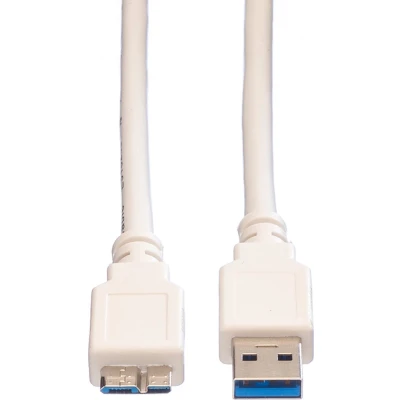 Afbeelding van VALUE USB 3.2 Gen 1 kabel, A m Micro B M, wit, 3