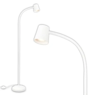 Afbeelding van BRILONER Staande lamp 1476016 Zwenkbaar Incl. voetschakelaar GU10 fitting Gloeilamp niet inbegrepen 127,5 x 21 cm Wit