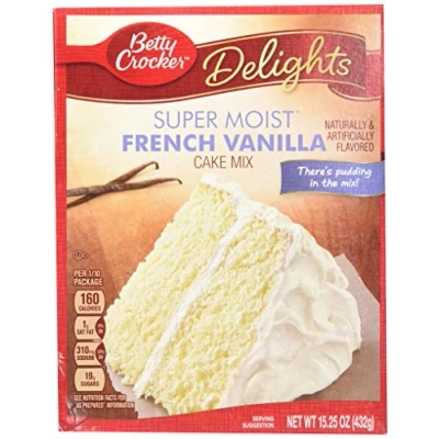 Afbeelding van Betty Crocker de Super Moist Franse vanille cake mix (432G)