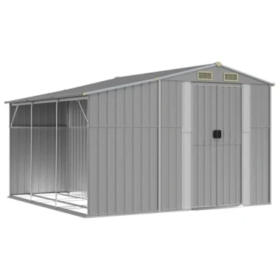 Afbeelding van vidaXL Tuinschuur 277x279x179 cm gegalvaniseerd staal grijs