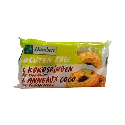 Afbeelding van 3x Damhert Kokosringen Fruitvulling Glutenvrij 240 gr