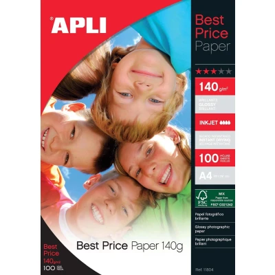 Afbeelding van Apli Fotopapier Best Price Ft A4, 140 G, Pak Van 100 Vel