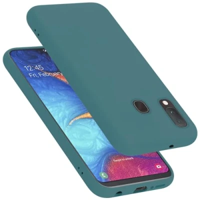 Afbeelding van Cadorabo Hoesje geschikt voor Samsung Galaxy A10e / A20e in LIQUID GROEN Beschermhoes gemaakt van flexibel TPU silicone Case Cover