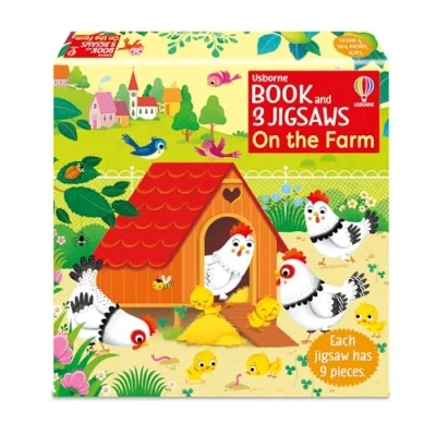 Afbeelding van Book and 3 Jigsaws Usborne Jigsaws: On the Farm