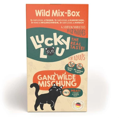 Afbeelding van 12x 125g Lucky Lou Adult Mix Natte Kattenvoer