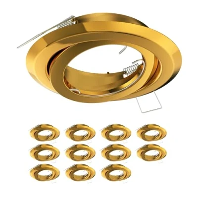 Afbeelding van ledscom.de FABI Plafondinbouwring, rond, draaibaar, goud glanzend (GU10/MR16/GU5,3/50mm), 12 stuks