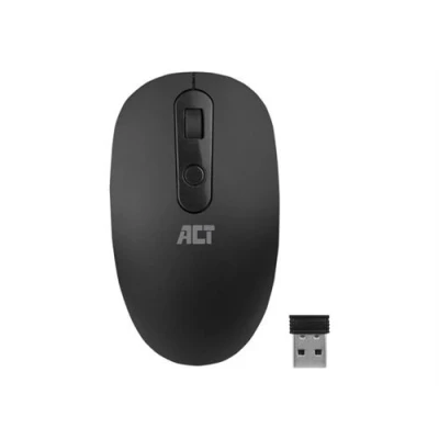 Image de ACT Souris droitiers et gauchers 3 boutons sans fil 2.4 GHz récepteur USB noir