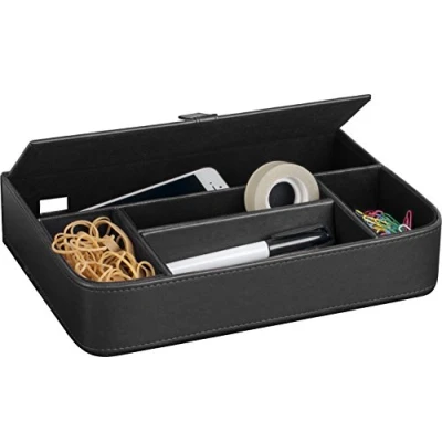 Afbeelding van Premium pennenbak lederlook zwart