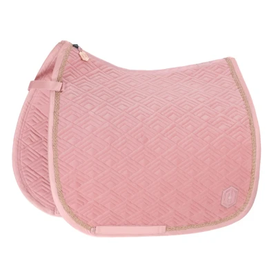Image de Eskadron Tapis de Selle Heritage Velvet Dressage Pearl Rose Full