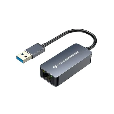 Afbeelding van Conceptronic ABBY12G, Bedraad, USB, Ethernet, 2500 Mbit/s, Grijs
