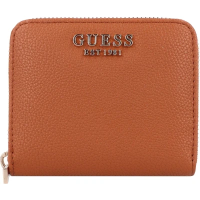 Afbeelding van Guess Laurel Small ZIP Around Portemonnee, Dames, Maat: One Size, Cognac