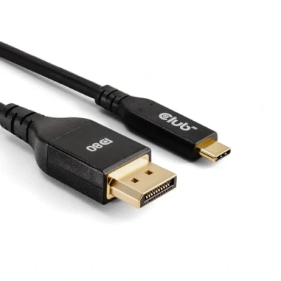 Afbeelding van CLUB3D USB Type C naar DISPLAYPORT DP80 BIDIRECTIONAL VESA gecertificeerde kabel 1 m Digitaal/Daten