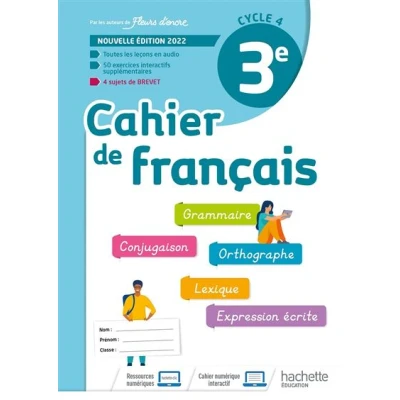 Image de cahier de Français cycle 4/3e d&#039;activités
