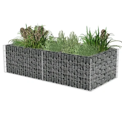Afbeelding van Gabion plantenbak 180x90x50 cm gegalvaniseerd staal
