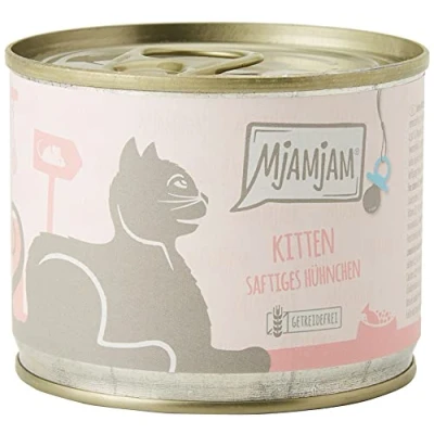 Afbeelding van 6x200g MjAMjAM Kitten Sappige Kip met Zalmolie Nat Kattenvoer