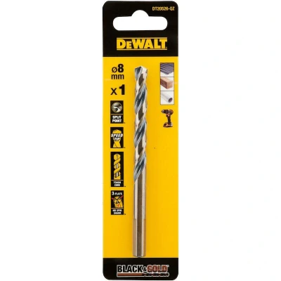 Image de DEWALT DT20526 QZ Mèche en métal noir et or 8mm