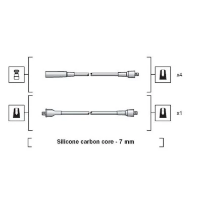 Afbeelding van MAGNETI MARELLI 941318111231 Bougiekabelset LADA: Niva