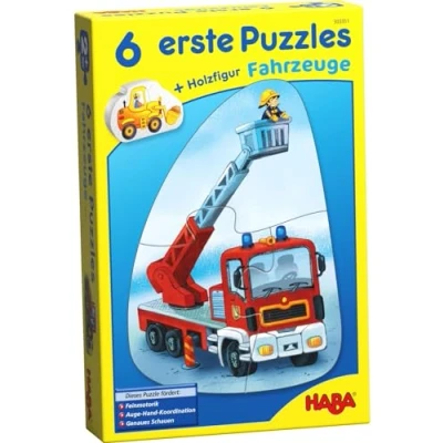 Image de Haba 6 premiers puzzles véhicules 18 pièces