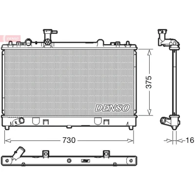 Afbeelding van DENSO DRM44037 Radiateur 375 753 16
