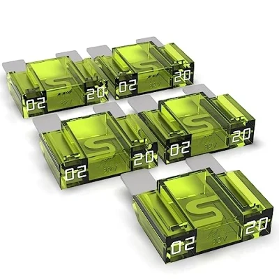 Afbeelding van AUPROTEC Maxi platte zekering, 20 80 A, steekzekering, geel, 5 stuks