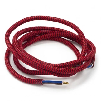 Afbeelding van Strijkijzersnoer Calex 1.5 meter (2 x 0.75 mm², Zwart/Rood gestreept)