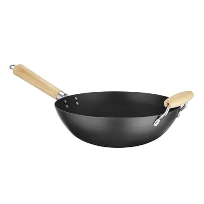 Afbeelding van Wok met houten handvat