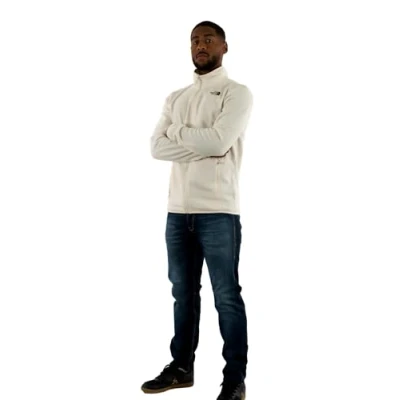 Afbeelding van The North Face Glacier FULL ZIP Fleecejas, Heren, Maat: XS, White dune