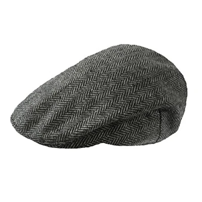 Afbeelding van TOSKATOK® Tweed platte pet voor jongens, Eén maat, grijs.