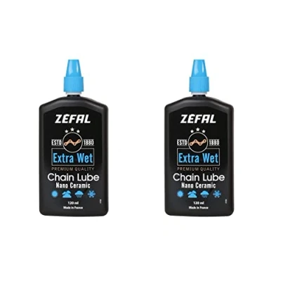 Afbeelding van Zéfal Pack Extra Wet Lube set van twee flessen hoogwaardig keramisch smeermiddel voor fietsketting zeer lange houdbaarheid 120 ml per fles