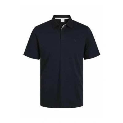 Afbeelding van Jack &amp; Jones Premium Einfarbig Poloshirt, Heren, Maat: Large, Night sky