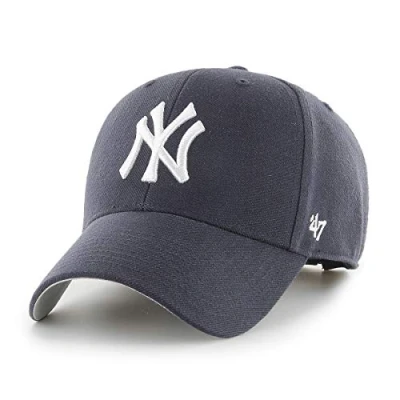 Afbeelding van 47 MLB New York Yankees MVP uniseks honkbalpet: verstelbare klittenbandband: wit logo: kleur marineblauw, één maat, Navy Blauw