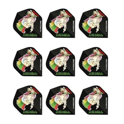 Afbeelding van Hardcore Peter Wright Snakebite Cartoon Extra Dikke Dart Flights 4 spellen per Pakket (12 Vluchten in totaal)