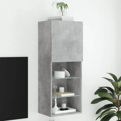 Afbeelding van Tv meubel met LED verlichting 40,5x30x102 cm betongrijs