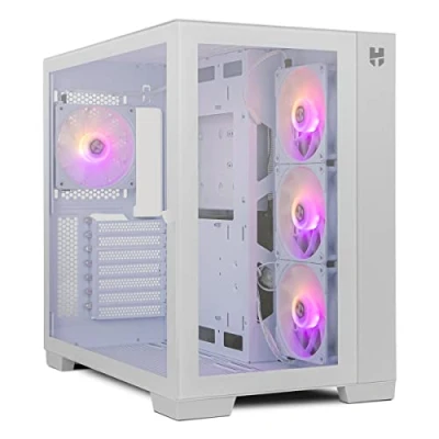 Afbeelding van ATX Semi toren doos Nox NXHUMMERASTRAWH Wit Ventilator x 4