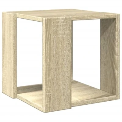 Afbeelding van Salontafel 32x32x30 cm bewerkt hout sonoma eikenkleurig