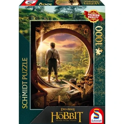Afbeelding van Schmidt Spiele 58552 Puzzel The Hobbit Leaving Bag End, 1000 stukjes, meerkleurig
