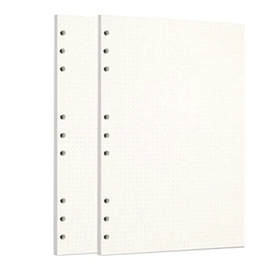Afbeelding van Zelten 2 stuks B5 geperforeerde papiervullingen 90 vellen/180 pagina&#039;s gestippeld voor 9 gaats ordner, persoonlijke organizer, dagboek, navulbare planner